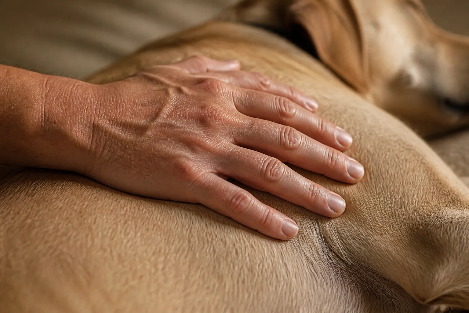 Radiographie d'un ostéosarcome sur le fémur d'un grand chien montrant la lyse osseuse