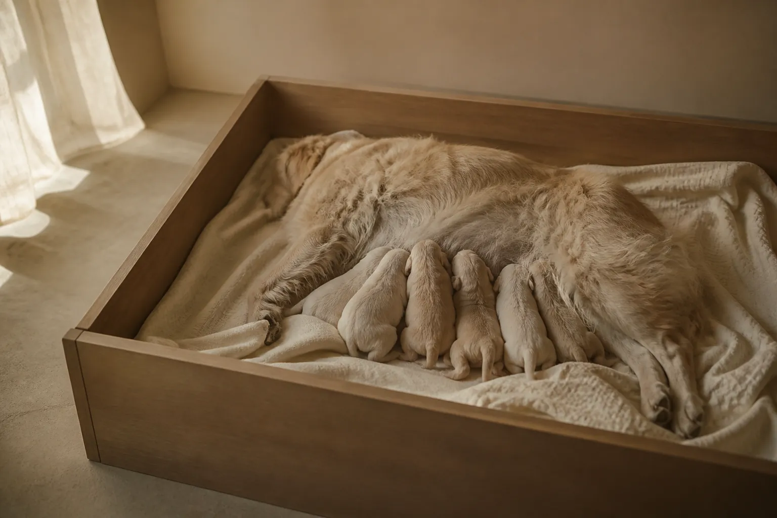 Portée de chiots : gestation, risques et assurance éleveur