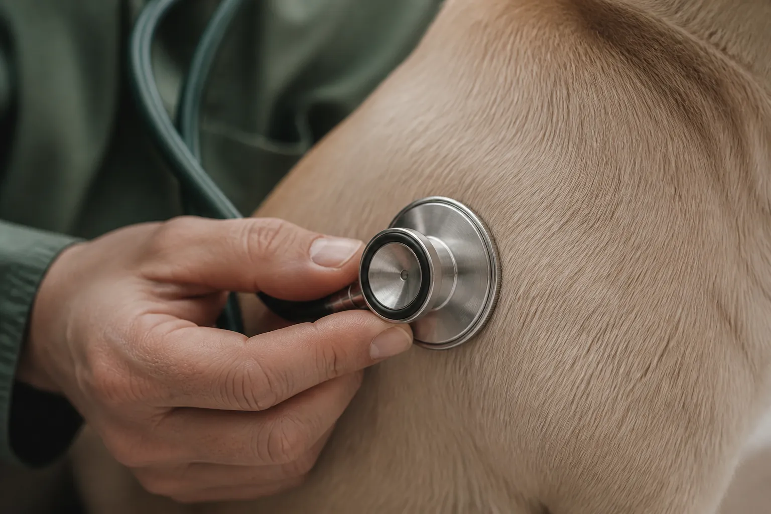 Chien en consultation vétérinaire pour un examen de santé