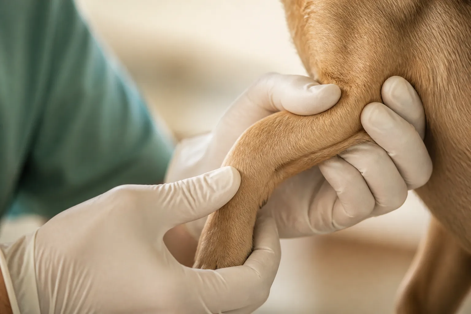 Schéma comparatif des quatre grades de luxation de la rotule chez le chien
