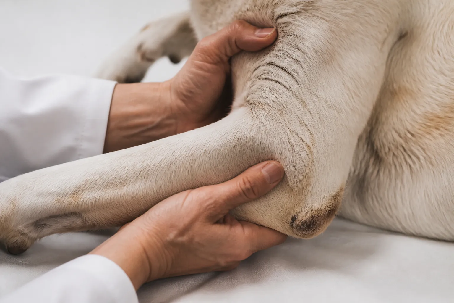 Radiographie de dysplasie du coude chez un chien de grande race