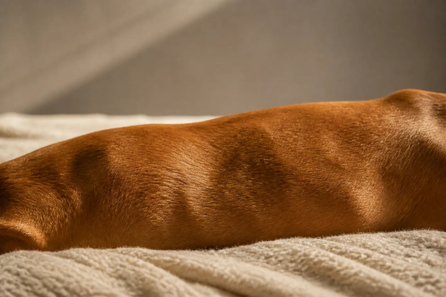 Grande race de chien au repos après un repas