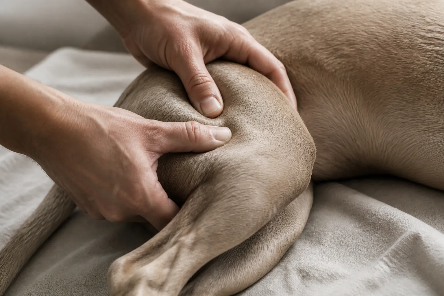 Radiographie de dysplasie de la hanche chez un Labrador