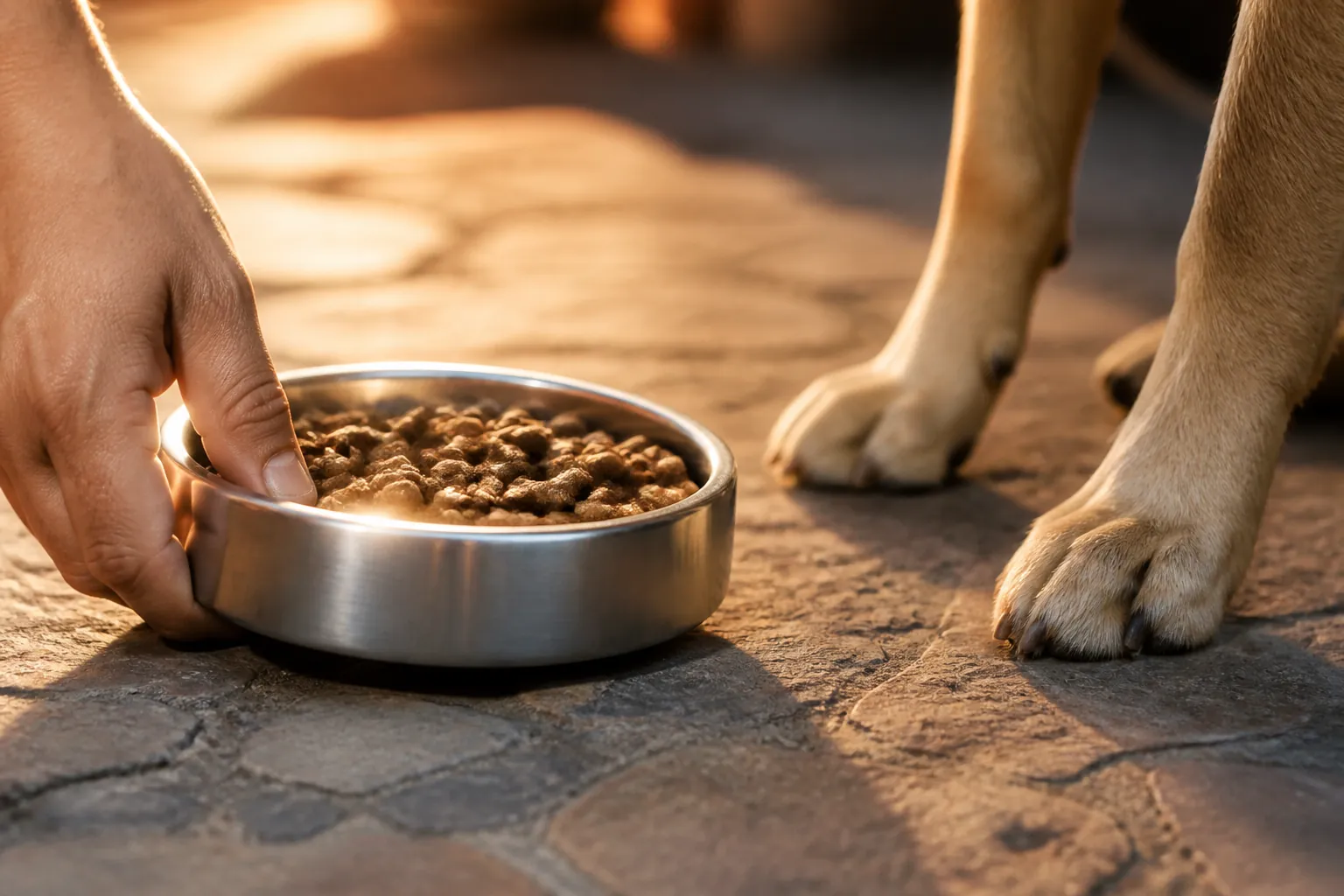 Chiot grande race pesé sur une balance vétérinaire pour suivre sa courbe de croissance