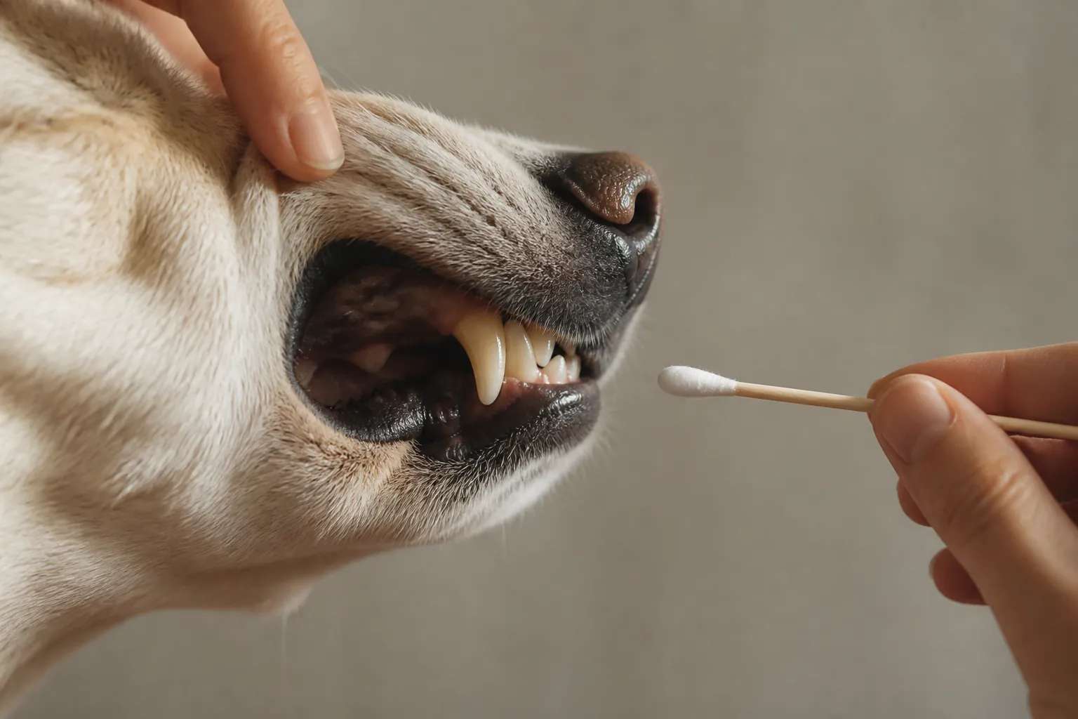 Kit de test ADN canin avec écouvillon buccal et enveloppe de retour