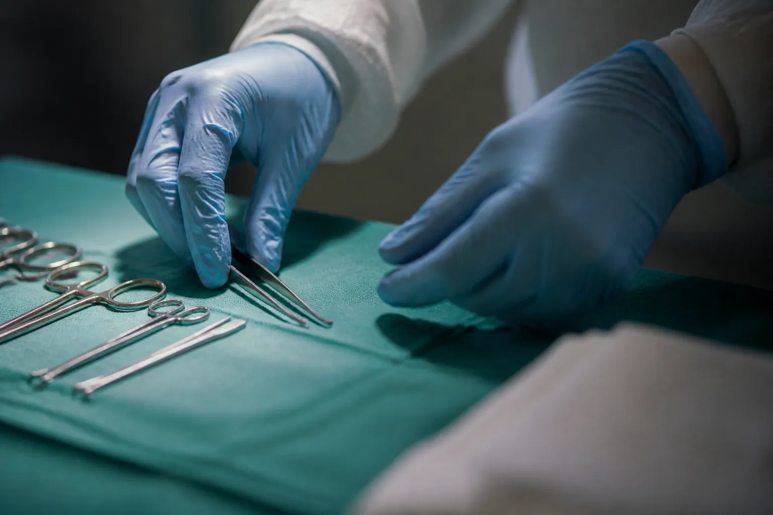 Équipe vétérinaire d'urgence préparant une salle de soins intensifs