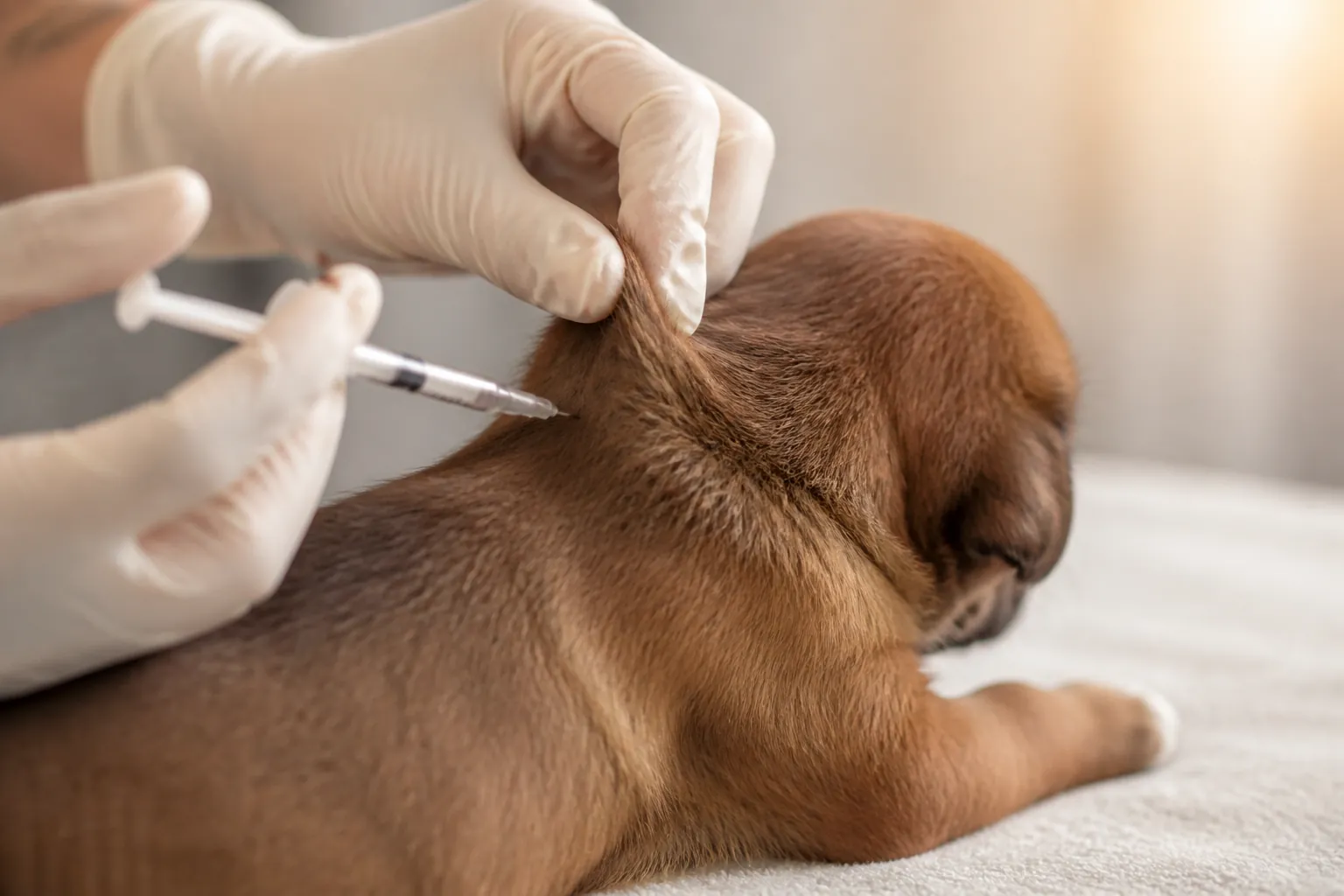 Carnet de vaccination canin ouvert avec les dates de rappel